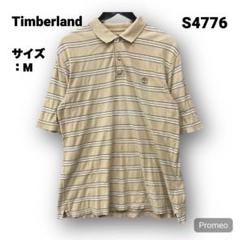 【即購入OK】Timberland 半袖ポロシャツ サイズM ボーダー ベージュ