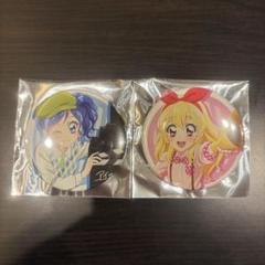 アイカツ 大スター宮いちごまつり 缶バッジ 星宮いちご 霧矢あおい