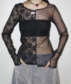 musubore 2way half lace tops / ハーフレーストップ