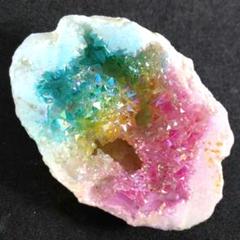 ザクザクザクザク桜瑪瑙水晶　ジオード(龍穴)付き ザクザクザクザク桜瑪瑙水晶ジオード(龍穴)付き