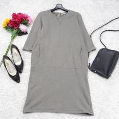 G7717*IENA イエナ☆Aライン☆ロング☆カットソー☆ワンピース☆グレー