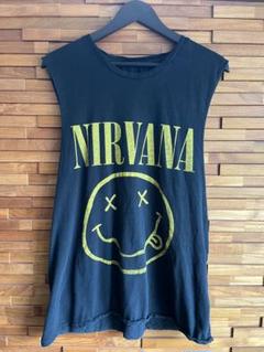 NIRVANA ヴィンテージT タンクトップ ビンテージ加工 8（eight） グランジ加工ロックタンクトップ ヴィンテージ