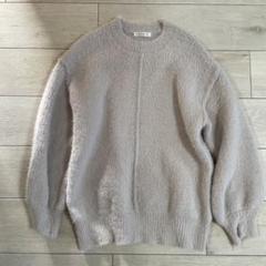 KNAILTA ベージュ モヘア混合 長袖セーター