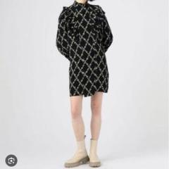 ganni ガニーハンソヒ　横田ひかる　ワンピース　新品 タグ付き ワンピース 本物ファッション - ganni ワンピース 34 s ハンソヒ 着用 横田