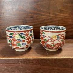清水焼　赤絵小紋　奈良茶揃い　五客 清水焼 赤絵小紋 奈良茶揃い 五客 美術品・アンティーク
