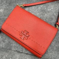 極美品 トリーバーチ マックグロー ショルダーバッグ ウォレット 多機能 レザー