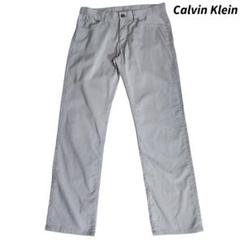 Calvin Klein 薄手コットン素材パンツ・ライトグレー 83629