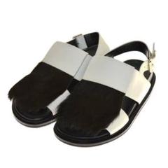 MARNI マルニ　レザーサンダルファーおしゃれ人気 楽天市場】MARNI マルニ Shearling Sandal フスベットサボ