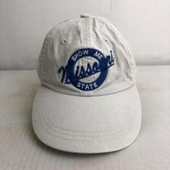 【US買付】キャップ　6パネルキャップ　刺繡　Missouri　ミズーリ　白　紺