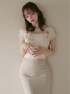 アンドマリー andmary Bebe ribbon tops ベージュ 夏