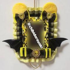 硬質デコケース トレカデコ 痛ロゼット オーダー ロゼット 黄色 イエロー ⑦