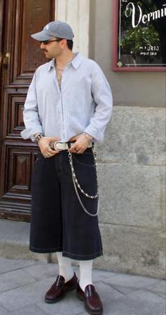 ストライプ　 半袖シャツ 短丈 ボックスシルエット シティボーイ CityBoy