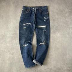 90s EURO LEVI'S 501 REPAIRED DENIM PANTS