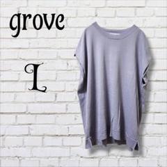 美品●grove　ノースリーブ　タンクトップ　フレンチスリーブ サマーニット