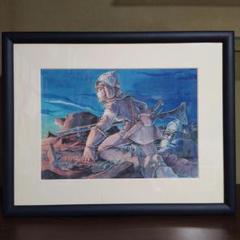額縁・箱付き ジブリ 風の谷のナウシカ水彩画【絶版品】複製原画