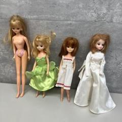 リカちゃん 4体セット セット売り 人形 ドレス ウェディングドレス エプロン