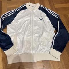 80's USA製 adidas ATP 白 ホワイト 美品 80s USA製 adidasアディダス ATP ジャージ 白×紺 XS☆トラック