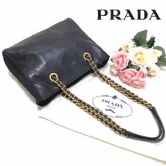 【PRADA】チェーンショルダー/ショルダーバッグ/プラダ/バッグ/ブラック