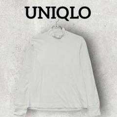 UNIQLO ヒートテックコットンモックネック 長袖モックネック (S)ホワイト