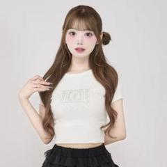 Darich ダーリッチ　シャイニーDDロゴコンパクトTシャツ　白　WHT