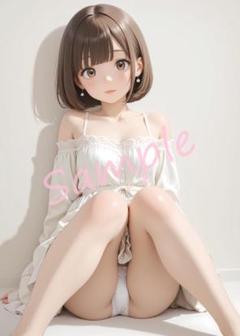 c734 高画質 A4 ポスター イラスト 美女 アニメ コスプレ