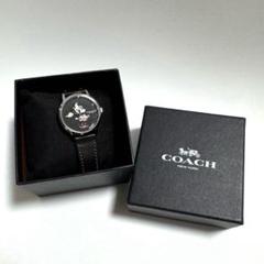❤️未使用品！限定版　COACH かわいい　ミニーマウス　ブラックレザー 腕時計 ❤️未使用品！限定版 COACH かわいい ミニーマウス ブラック