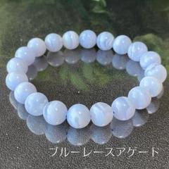 パワーストーンブレスレット（ブルーレースアゲート・スノークォーツ） FOREST-STONE / ブルーレースアゲート
