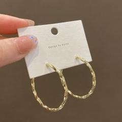 再販♡　ゴールド　リング　フープ　ピアス　シンプル　カジュアル　お洒落