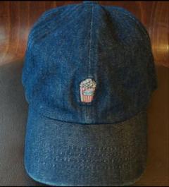 デニムポップコーン刺繍キャップ