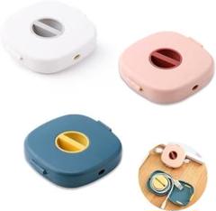 ケーブル収納ケース スマホスタンド コードリール 絡まない イヤホン　 3個