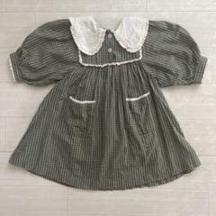 little cotton clothes 3-4y チェックワンピース