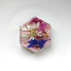レジン ヘアゴム マグネット ブローチ