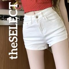 韓国 服 レディース パンツ 白 レディース デニム ショートパンツ デニム 白