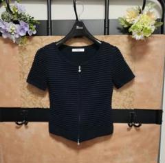 極美品¥57,200♡2024年Rene スプリングニットジャケット(38Ｌ黒) 極美品¥57,200♡2024年Rene スプリングニットジャケット(38L黒