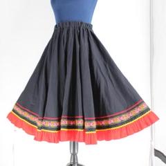 楽天市場】即納☆ 花刺繍スカート 白系 [SK588-3589] フォーク