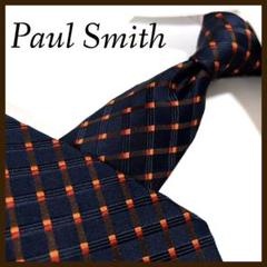 【極美品】ポールスミス ネクタイ チェック柄 ネイビー 定番柄 2025年最新】Paul Smith 柄・デザイン：チェック メンズ