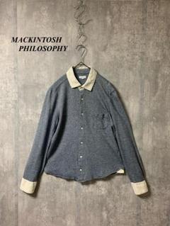 MACKINTOSH PHILOSOPHY グレー ボタンダウンシャツ 短丈