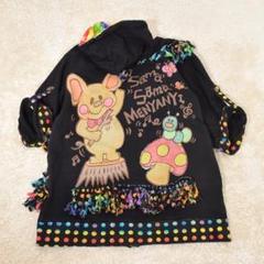 エルロデオ　新品　未使用　タグ付きふくろうイラスト付きオーバーサイズパーカー エルロデオ 新品 未使用 タグ付きふくろうイラスト付きオーバー