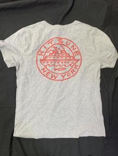 メゾン キツネ プリントTシャツ サイズM MAISON KITSUNE グレー