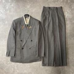 NO.86 【vintage】 セットアップ ダブル ピンズ　ネクタイ グレー