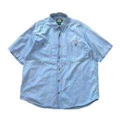 90’s Cabela’s カベラス S/S シャツ シャンブレー L 企業刺繍