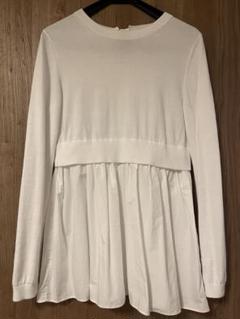 PATOU 白 長袖 チュニック 後ろリボン PATOU 白 長袖 チュニック 後ろリボン