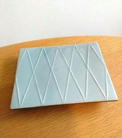 高島大樹市松六角皿19×16.5cm