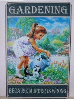 【Sale】アメリカン（Gardening）【ブリキ看板／メタルサイン】