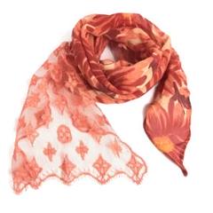 LOUIS VUITTON ルイヴィトン スカーフ フラワー 花柄 レース 入手困難☆ ルイヴィトンx草間彌生 カレ45 フラワー スカーフ