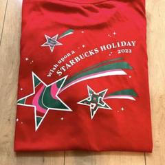 スターバックス　ホリデーTシャツ　赤　クリスマス　2023 XL
