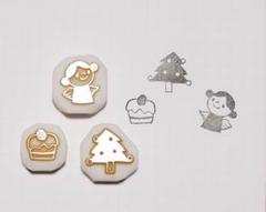 消しゴムはんこ。クリスマスミニスタンプのサムネイル