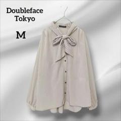 ダブルフェーストーキョー　ブラウス　ドット柄リボン付き　ベージュ　38