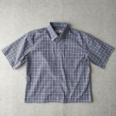 old unknown チェック柄 シャツ 短丈 ボックスシルエット