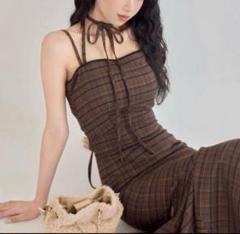 DOLCE CHECK OP yilon イロン ワンピース チェック ︎︎ ︎︎ YILON 2024 WINTER NEW COLLECTION 1/8(wed)21:00 One